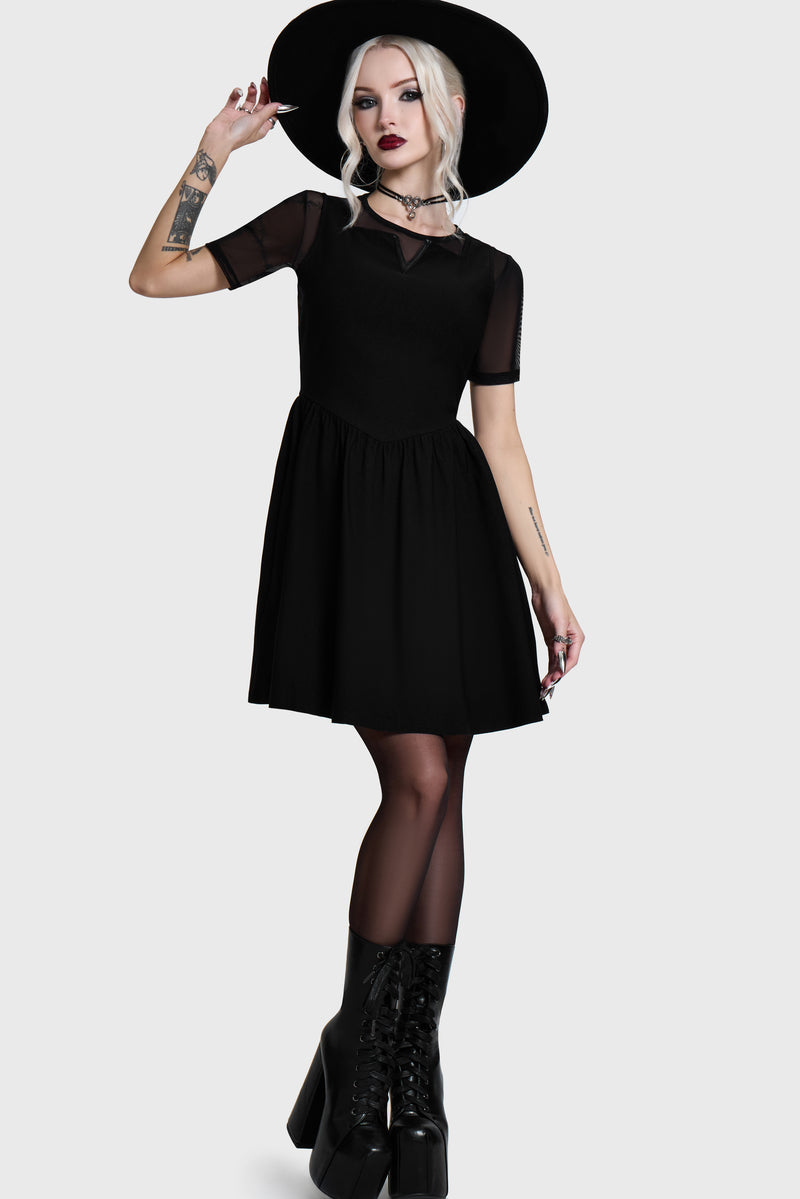 Shadow V Neck Skater Dress