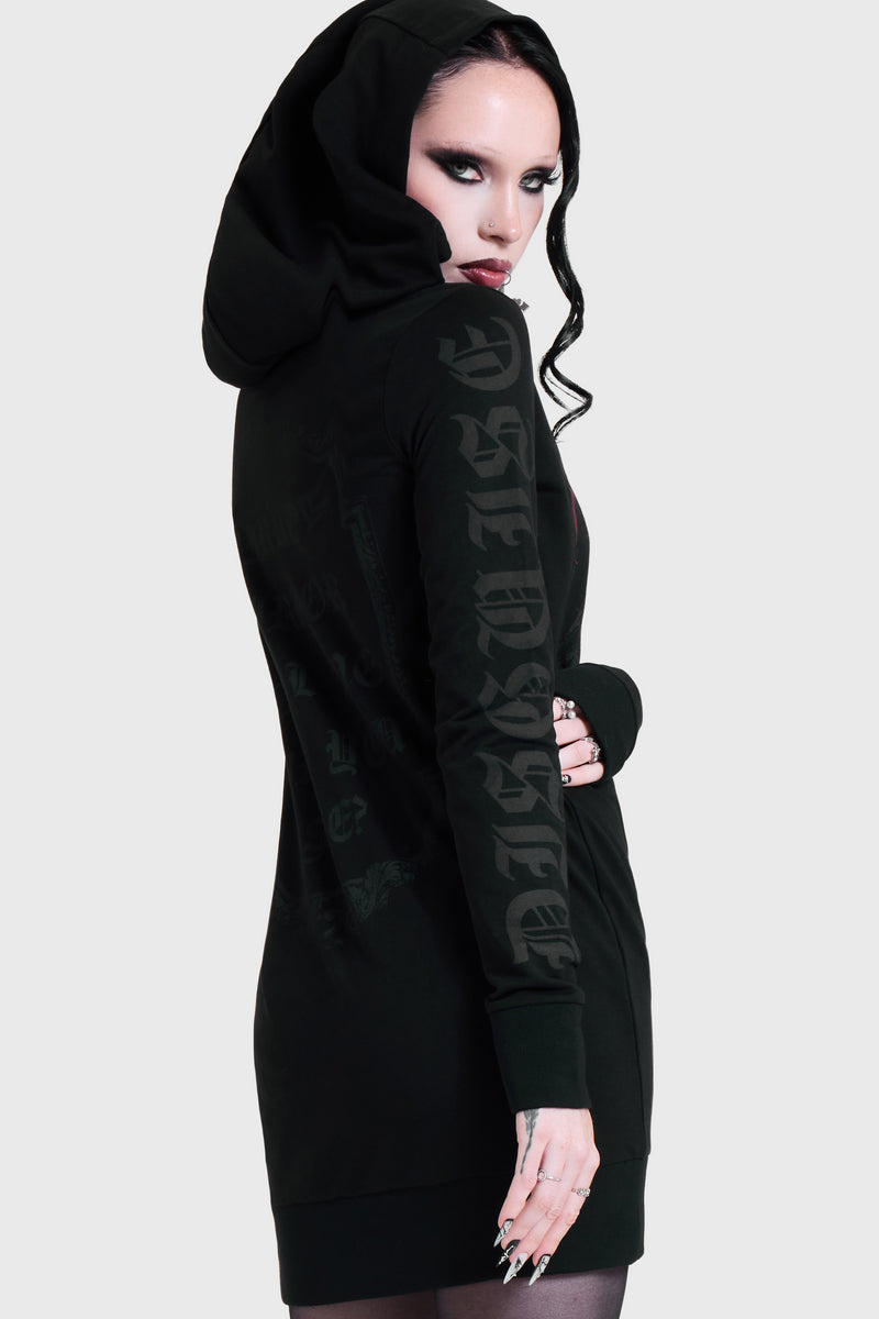 SICK OF THE MASK LONGLINE HOODIE