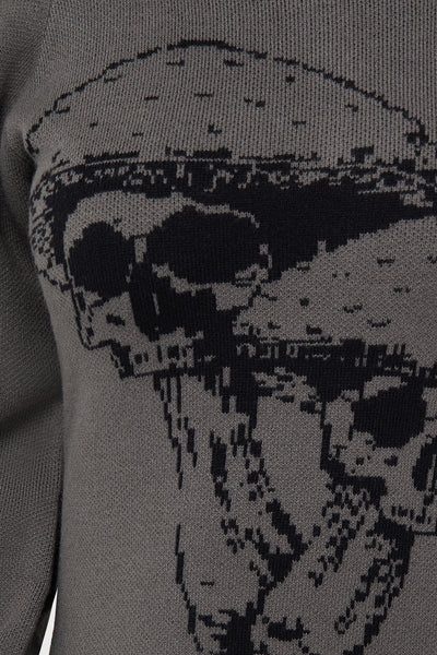 Skullcap Sweater Dress, XS / Grey/Black / 100% Acrylic Skullcap Sweater Dress, XS / Grey/Black / 100% Acrylic