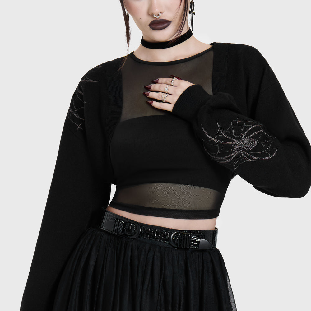 Spiderella Knitted Bolero & KILLSTAR