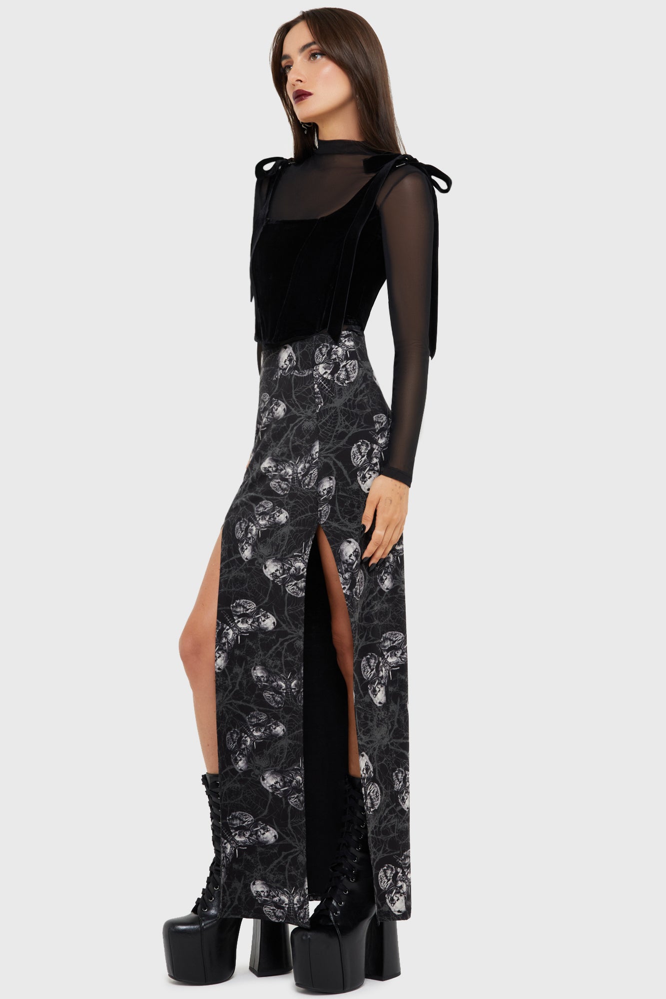 Spidrasica's Web Maxi Skirt ‐ KILLSTAR