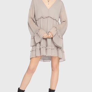 Seraph In Ash Mini Dress [GREY]