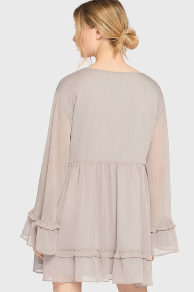 Seraph In Ash Mini Dress [GREY]