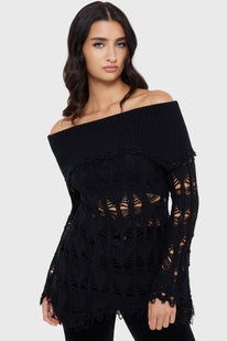 Shadow Wine Sweater [BLACK]