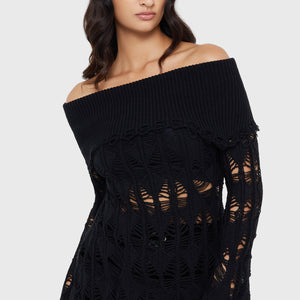 Shadow Wine Sweater [BLACK]