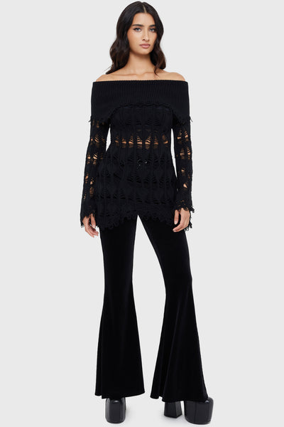 Shadow Wine Sweater [BLACK]