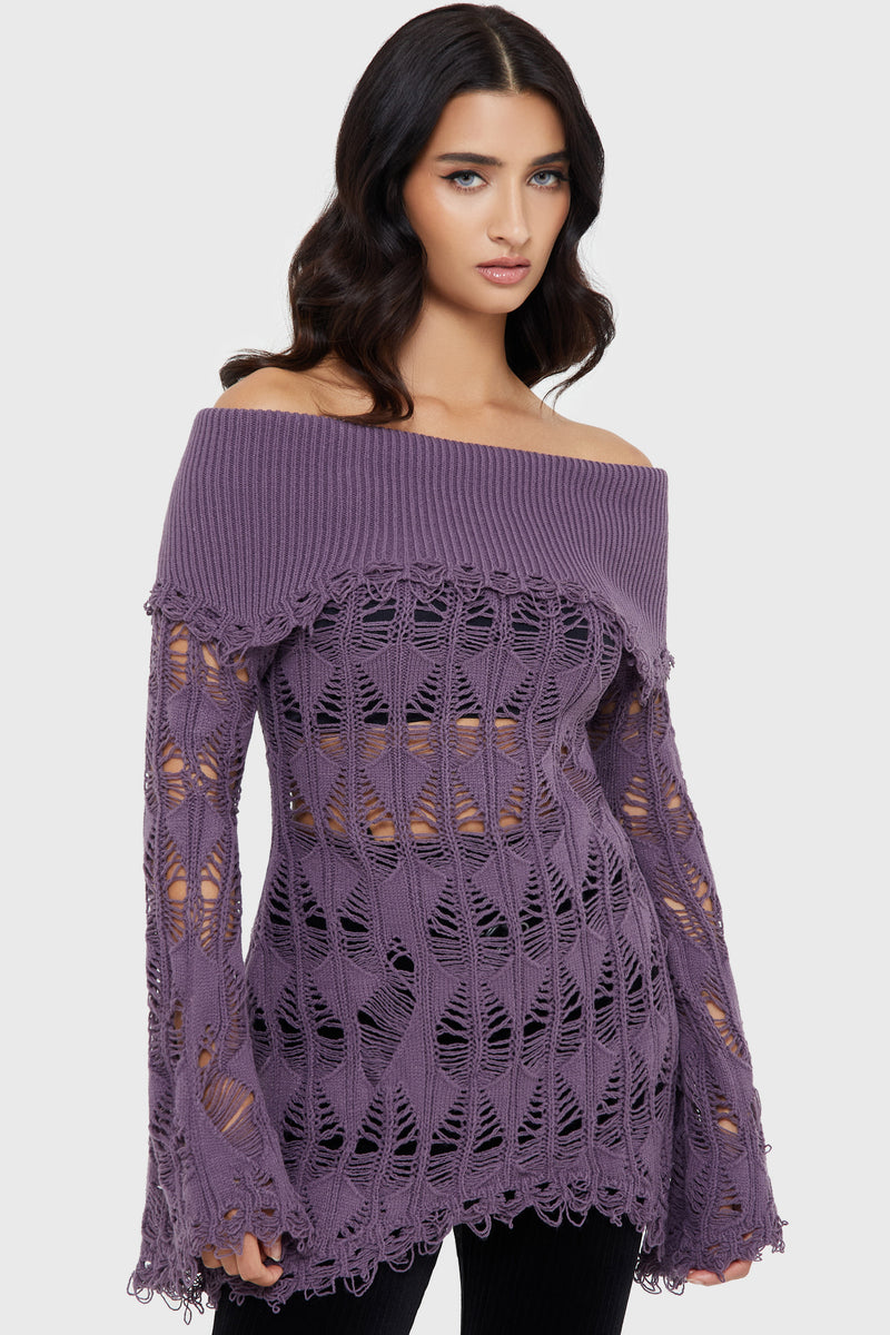 Shadow Wine Sweater [PURPLE]