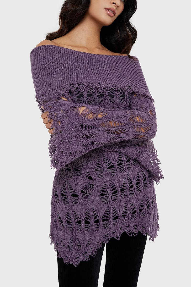 Shadow Wine Sweater [PURPLE]