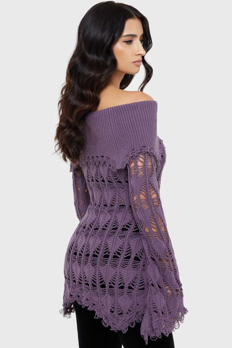 Shadow Wine Sweater [PURPLE]