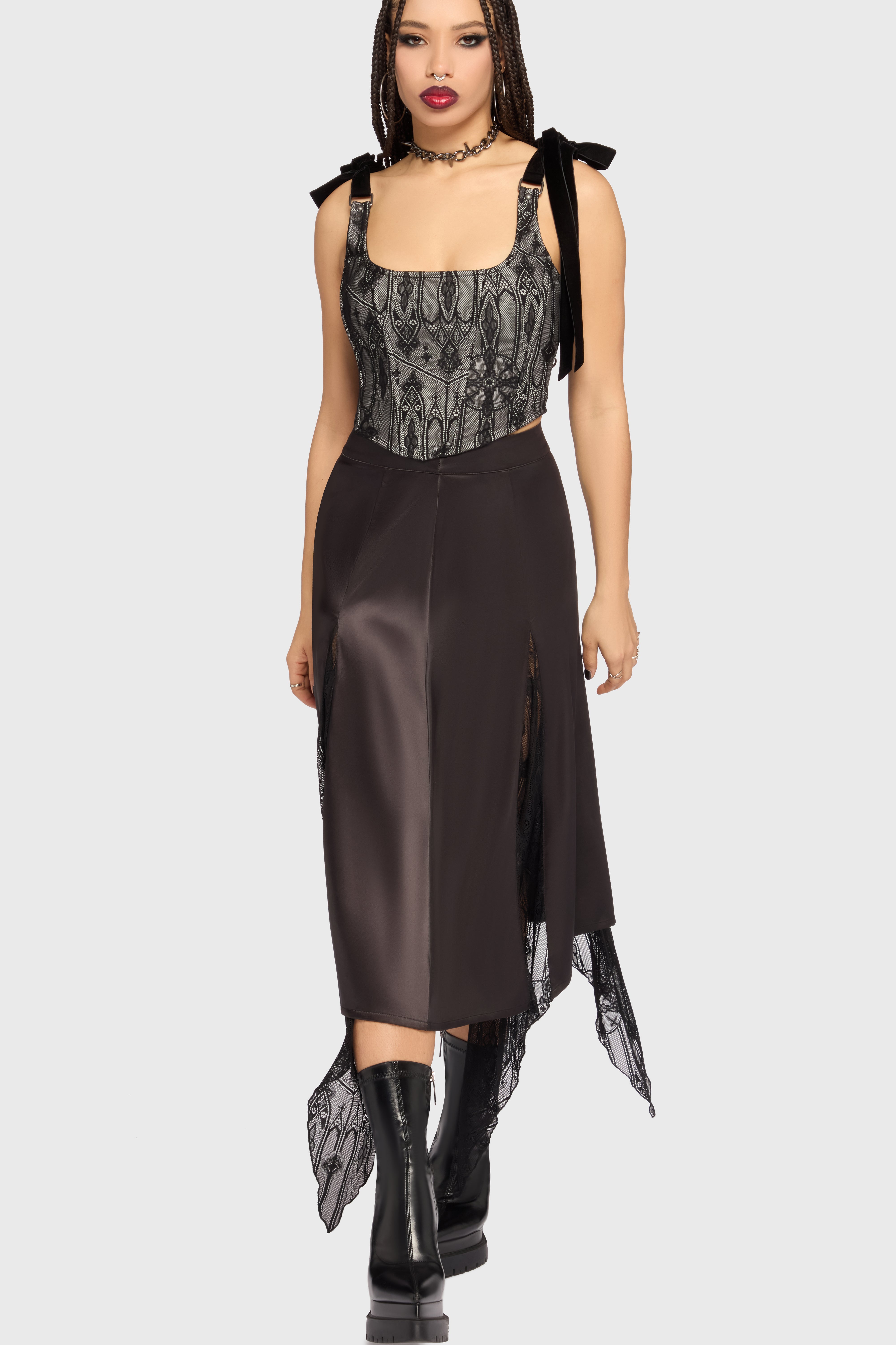 Spectral Serenity Midi Skirt ‐ KILLSTAR