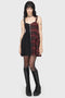 Tartan Marie Zip Dress [BURGUNDY]