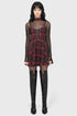 Tartan Riot Dress [BURGUNDY]