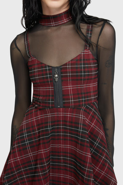lace up tartan asymmetrical dress Asymmetrical Mini Dress Plaid Asymmetrical Dress Red Lace Up Plaid Asymmetrical Dress Wannathis Punk Tartan Mini