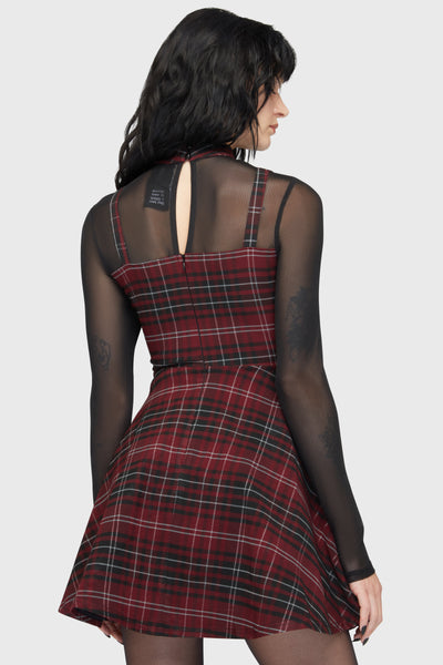 red tartan cocktail dress Rosie Assoulin Red Plaid Drop Me a Note Midi Dress Red Plaid / 4