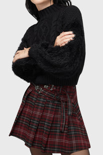 Tartan Riot Skirt [BURGUNDY]
