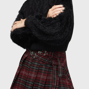 Tartan Riot Skirt [BURGUNDY]