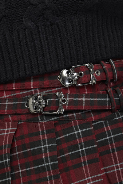 Tartan Riot Skirt [BURGUNDY]