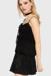 The Hollow Embroidered Mini Skirt