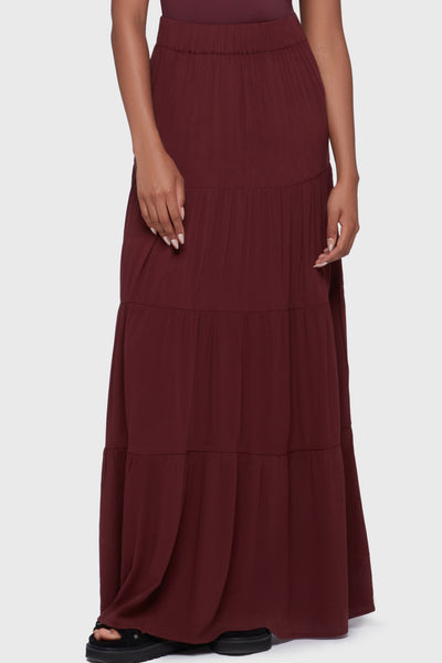 Thursday's Woe Maxi Skirt [Burgundy]
