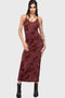 Twilight Viper Flocked Maxi Dress