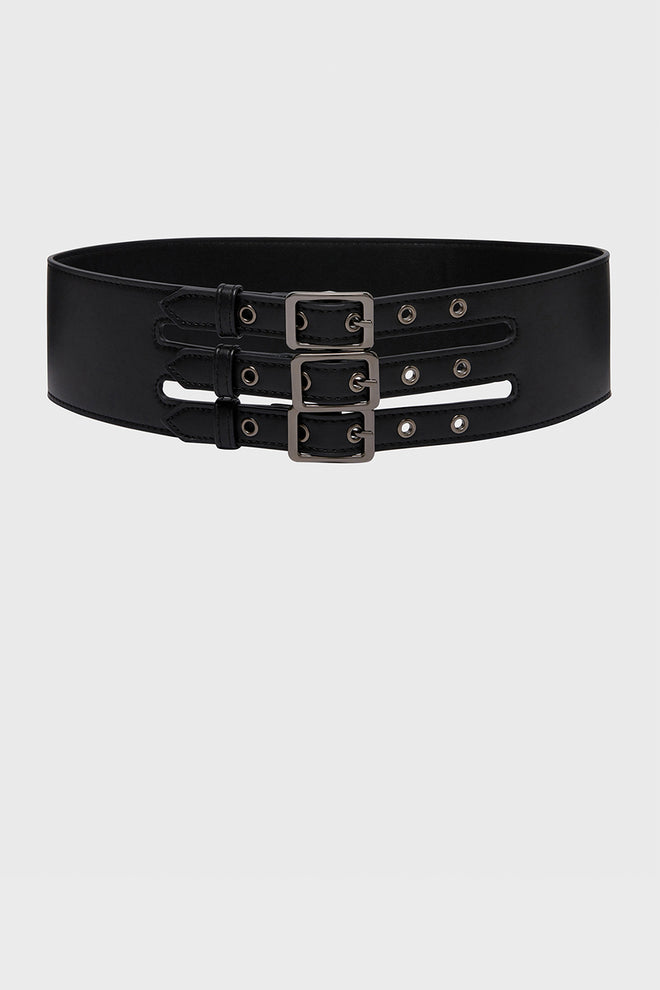Venomous Rose Triple Buckle Belt