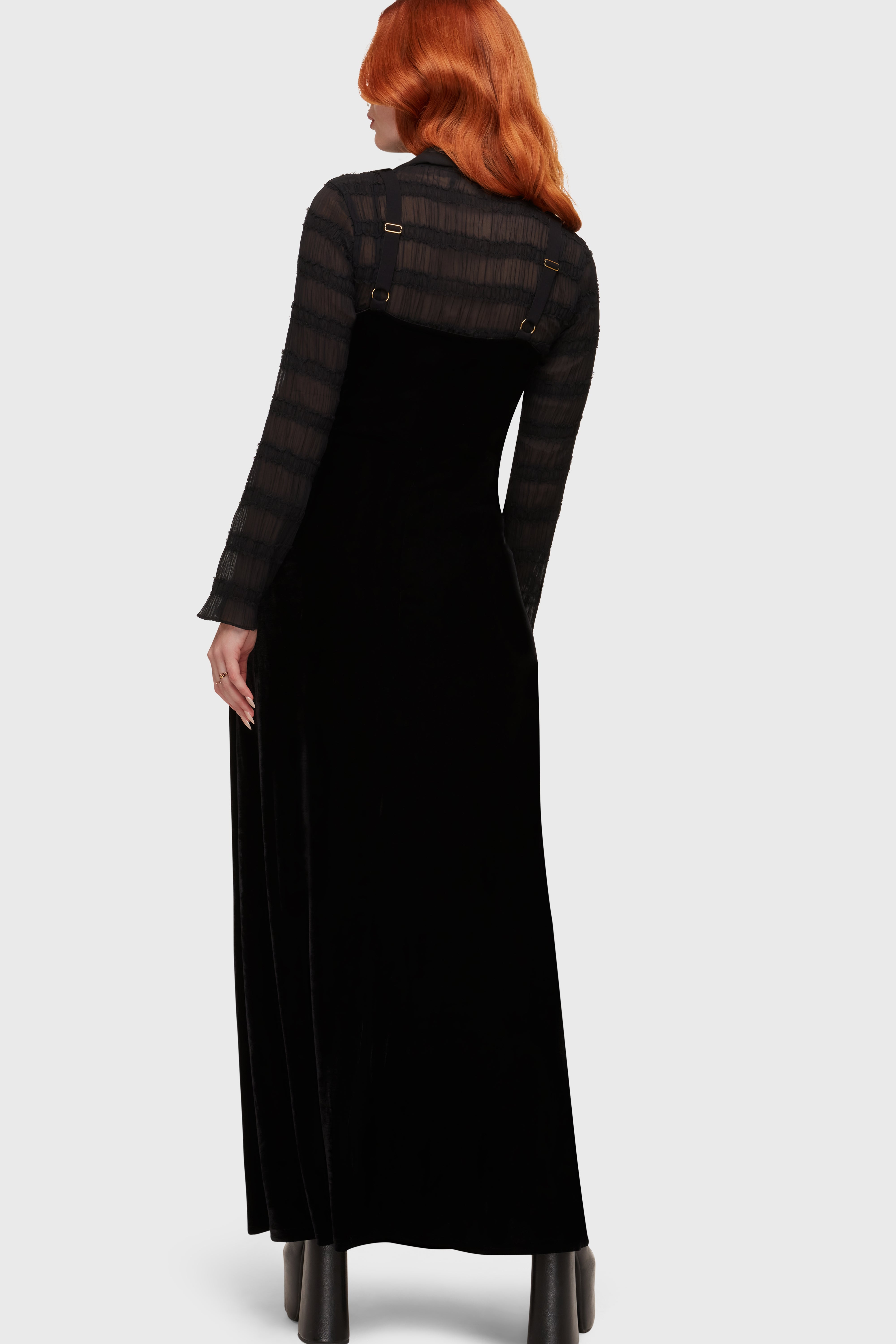 Veil Of Ashes Underbust Maxi Dress ‐ KILLSTAR