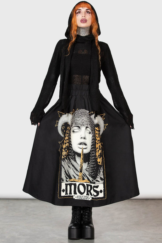 Killstar Nix Mesh Maxi Skirt Black main image 0