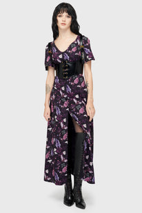 Willow Wisp Short Sleeve Maxi Dress - XS / Purple Willow Wisp Short Sleeve Maxi Dress - XS / Purple