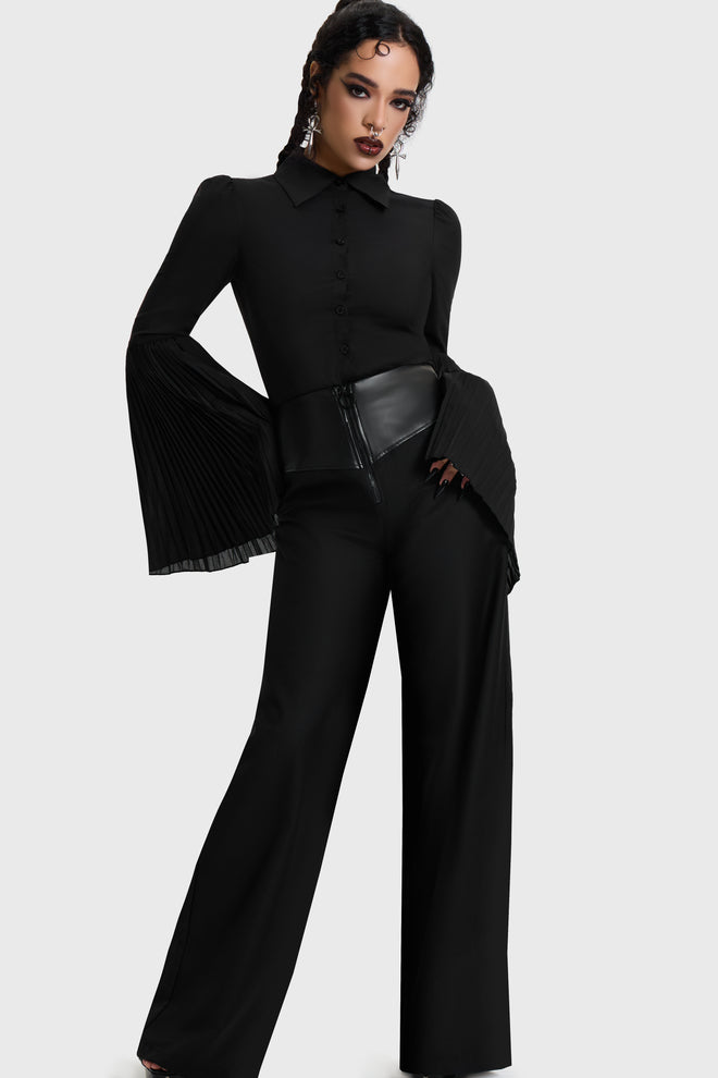 Witchmarked Zip Up Front Corp Trousers