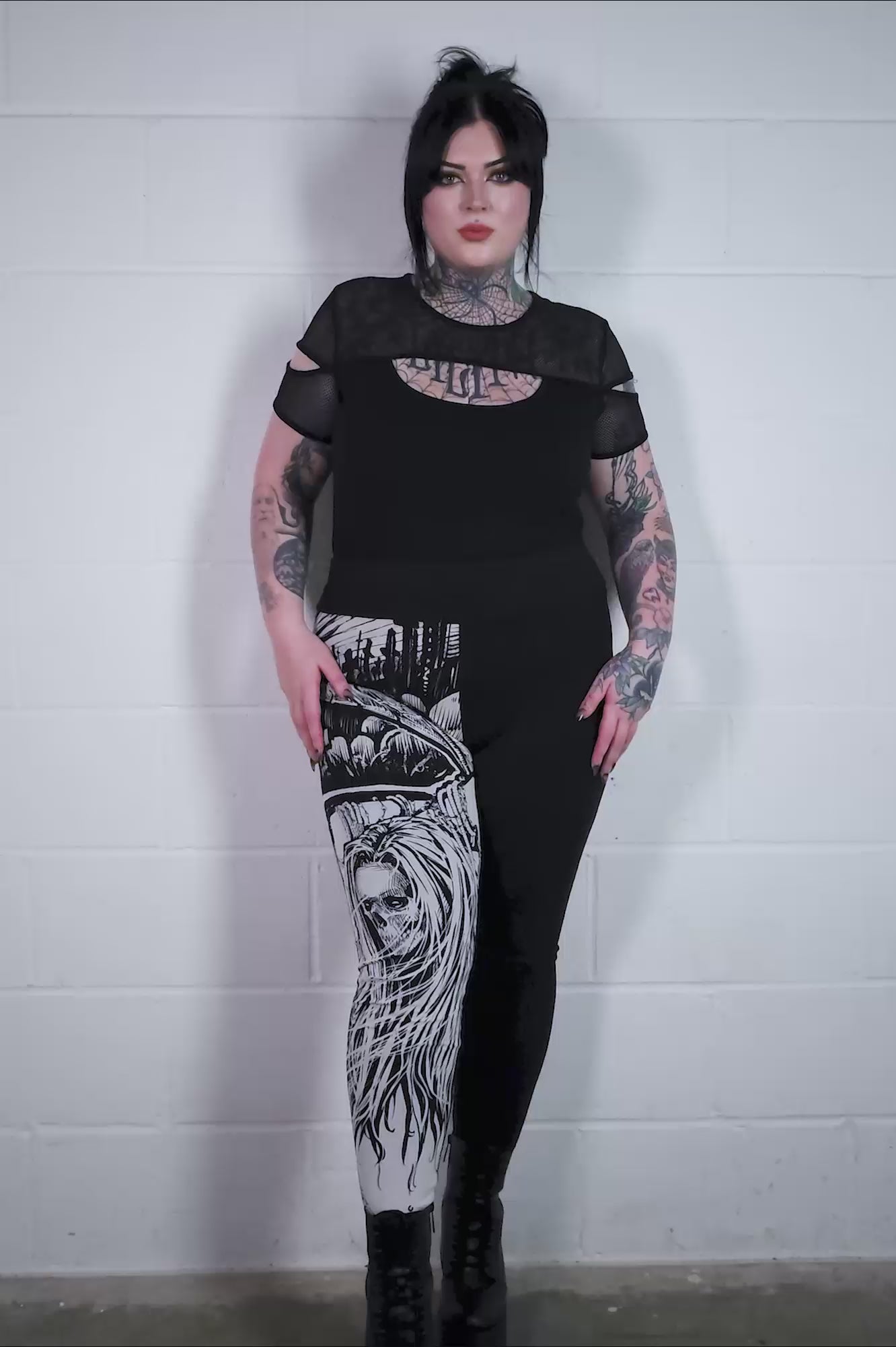 Women's Leggings KILLSTAR - Horned God - Black - KSRA009487 