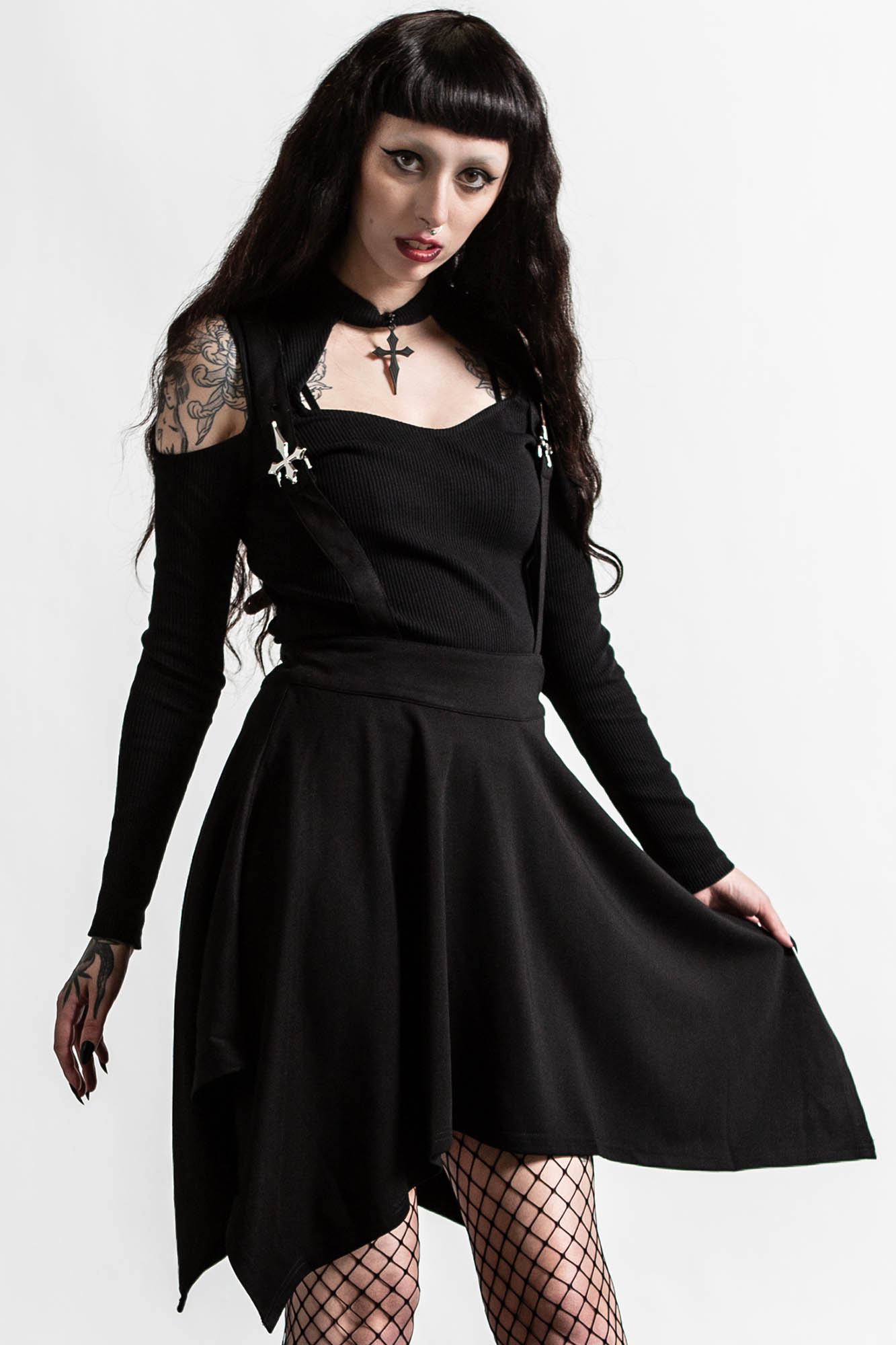 Aggie Suspender Skirt | Killstar