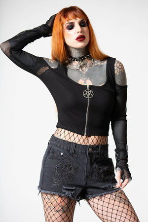 Alchemille Denim Shorts | Killstar