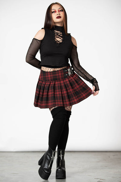 Bat Girl Skirt [TARTAN] | Killstar