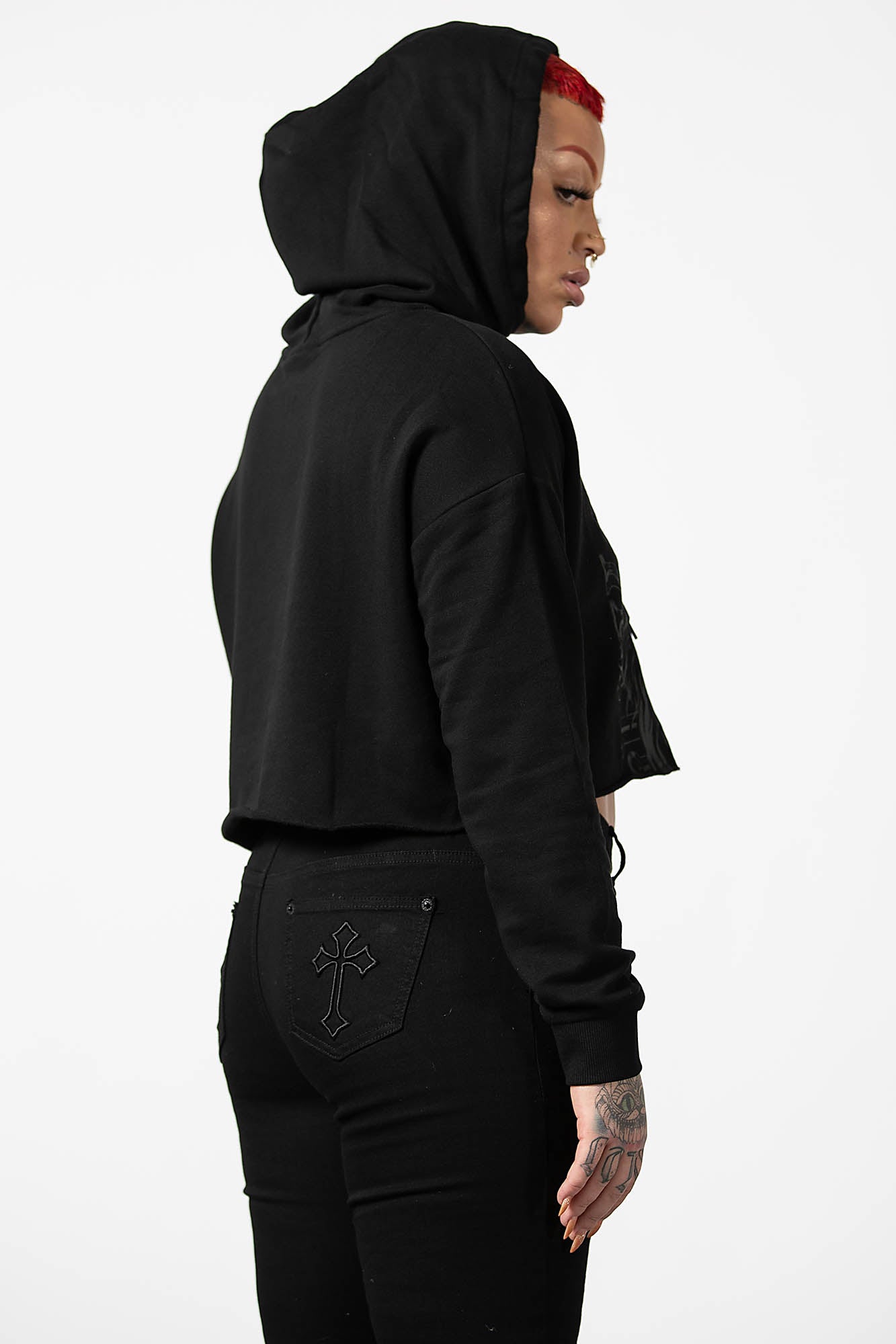 Bellow Cropped Hoodie Killstar