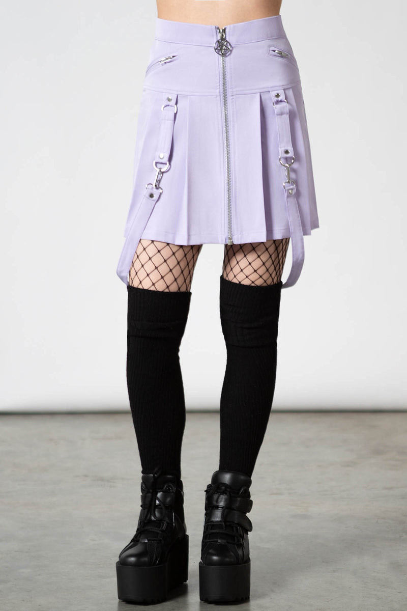 Blaire B*tch Mini Skirt [PASTEL LILAC] | Killstar