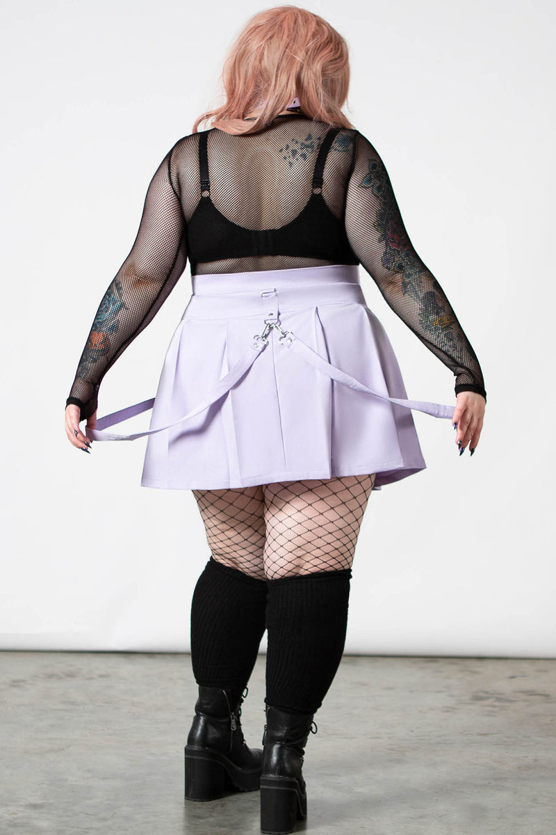 Blaire B*tch Mini Skirt [PASTEL LILAC] [PLUS] | Killstar