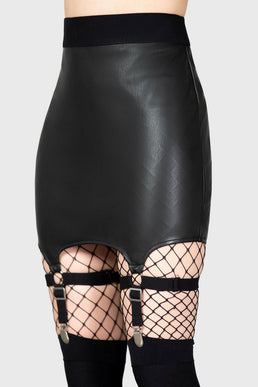 Cassandra PU Mini Skirt [B]