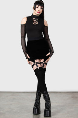 Cassandra Velvet Mini Skirt [B]