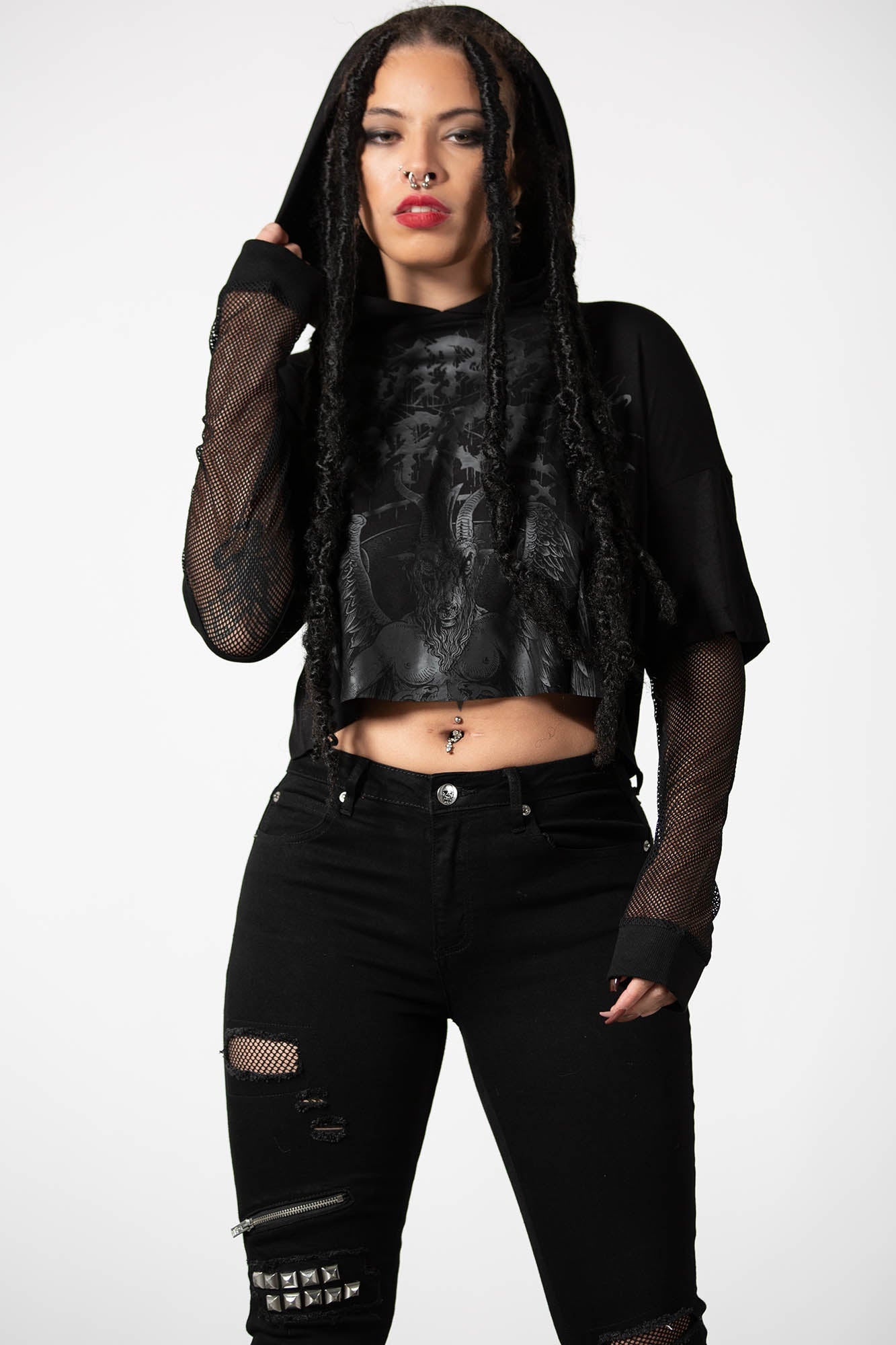 Killstar cropped hoodie Clearance