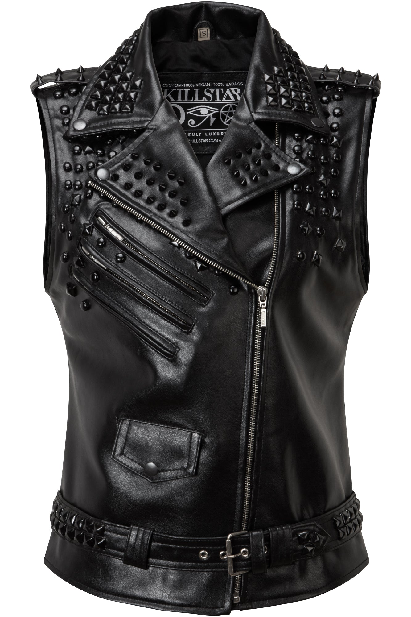 GALFY×WARP FAUX LEATHER VEST フェイクレザー ベスト kEd8A 