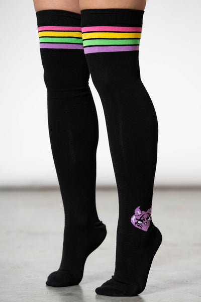 40 Fuzzy Socks Above the Hip Hand-knitted Socks Plus Size 
