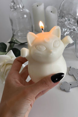 Ghost Kitty Candle