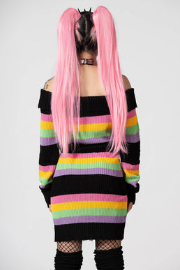 Good Vibes Knit Sweater Dress