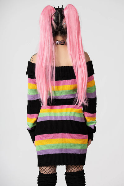 Good Vibes Knit Sweater Dress