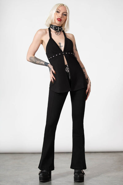 The Attico zip-embellished Flared Trousers - Farfetch