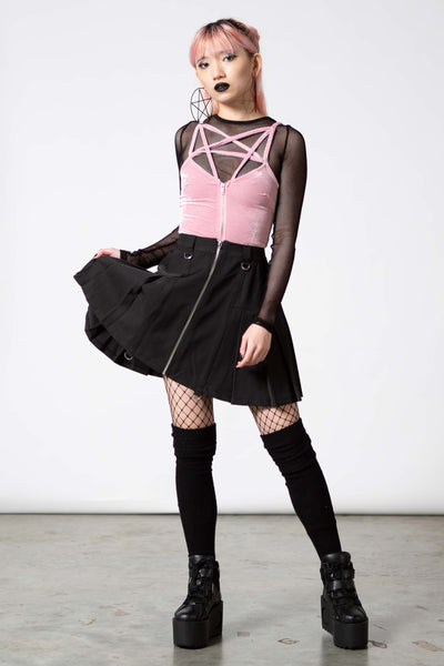 killstar pink velvet dress Pink Silver Velvet Dresses Killstar Adora Pink Crushed Velvet Dress Size M/L