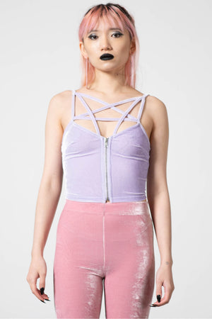 Lost In Sin Zip Top [PASTEL LILAC] | Killstar