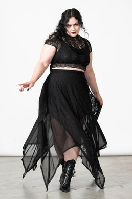 Verdusa Women's High Waist Sheer Mesh A Line Flowy Maxi Skirt Cover Up  Black XS at  Women's Clothing store