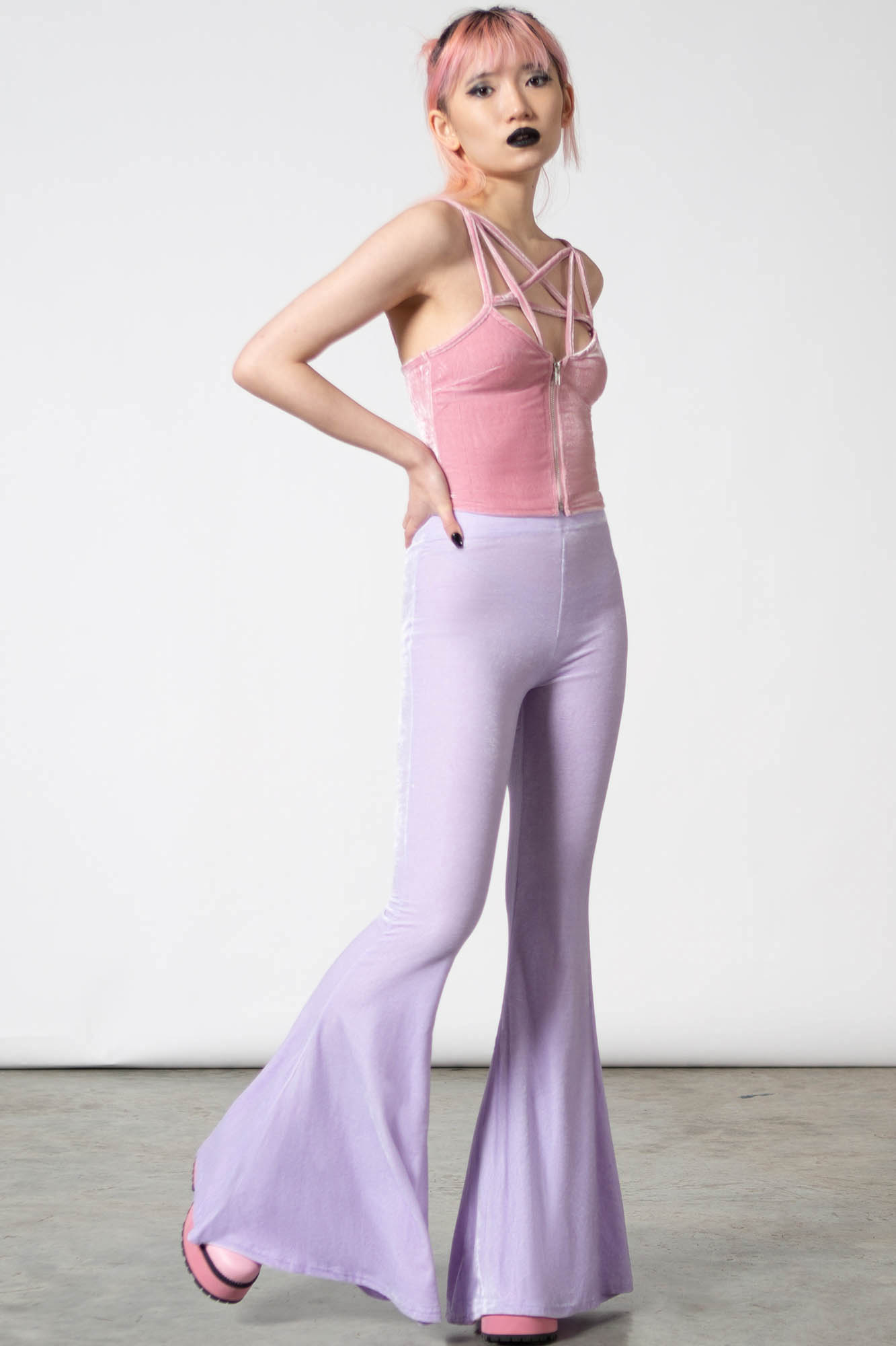 Purple on sale bell bottoms