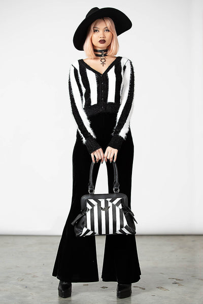 Kate Spade Black and White Striped Purse | eBay